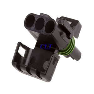 12020829 Plug - 3 Way Black  Sealed Receptacle Delphi